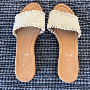 Joie Cream and Tan Sandals